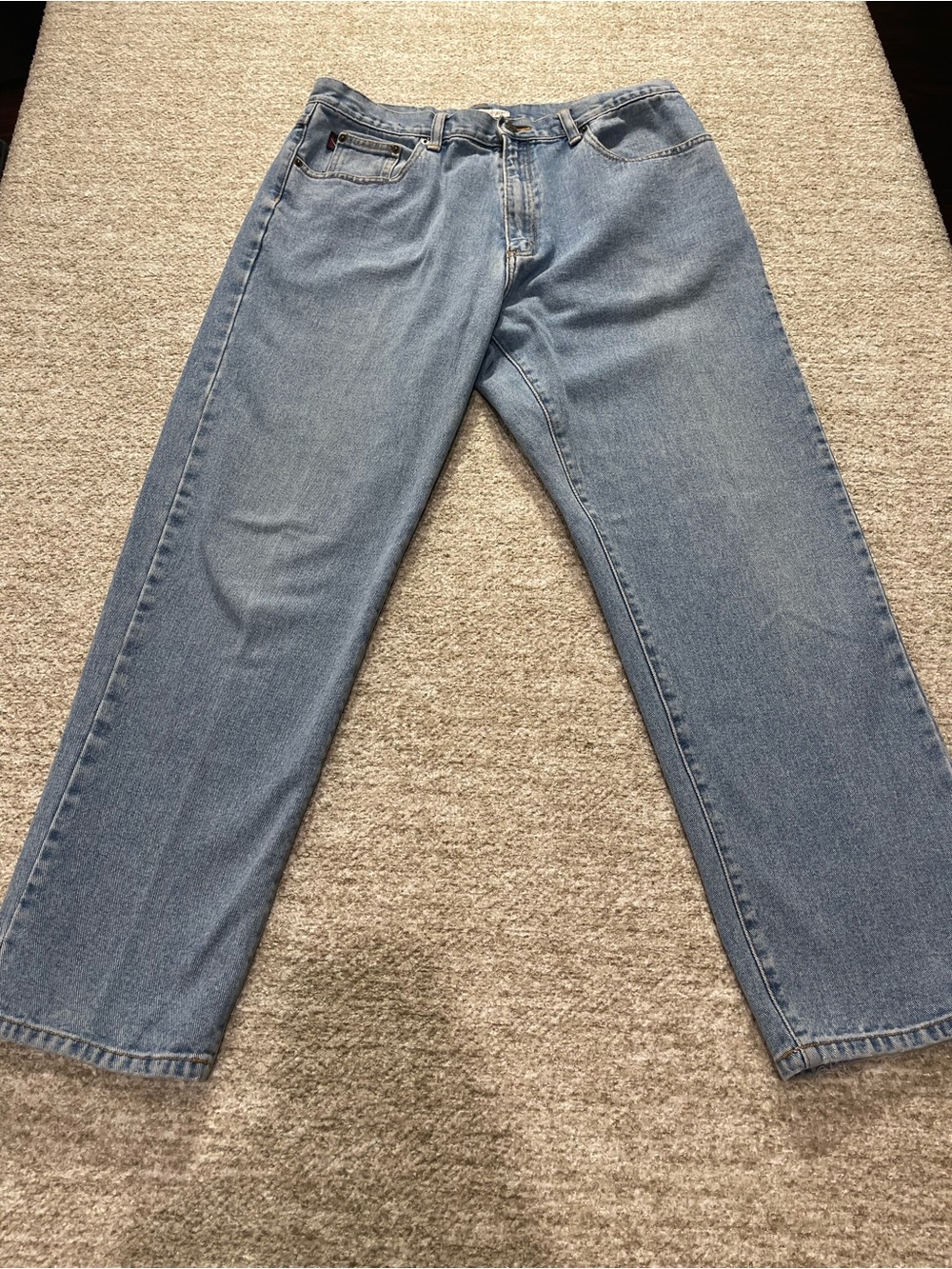 Cutter & Buck Men’s Denim Jeans, 35W,Distressed @ The Bottom Of Pant Legs. #0298